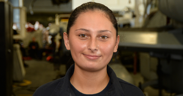 Military Spotlight: Navy Seaman Jessica Stewart serves aboard USS Makin Island (LHD 8)