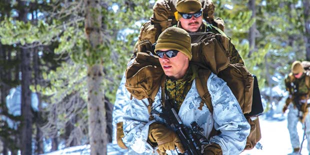 Marines battle the Sierra Nevada cold